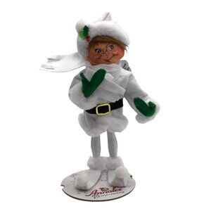 NWT ANNALEE DOLLS 9" Very Merry White Elf 510420 Christmas Decor 2020 Posable